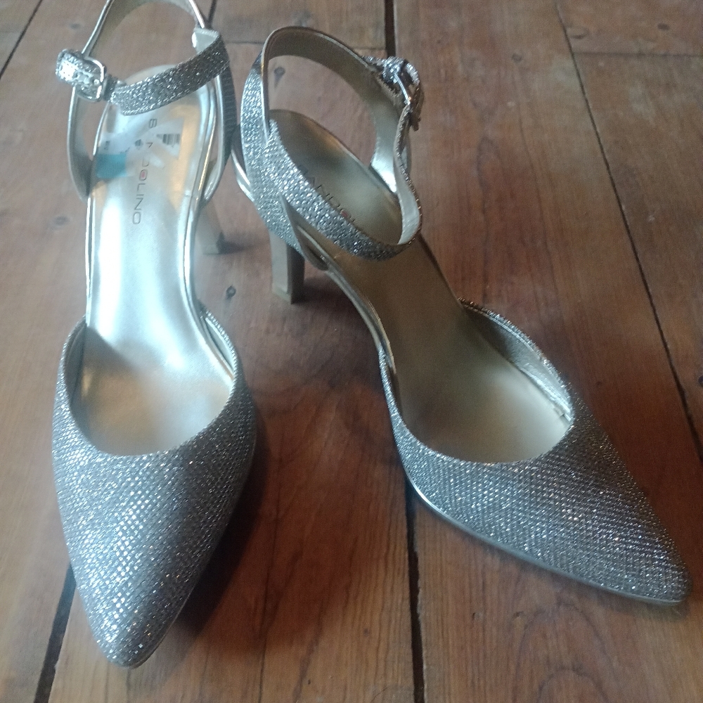 Silver Glitter Women's Heels